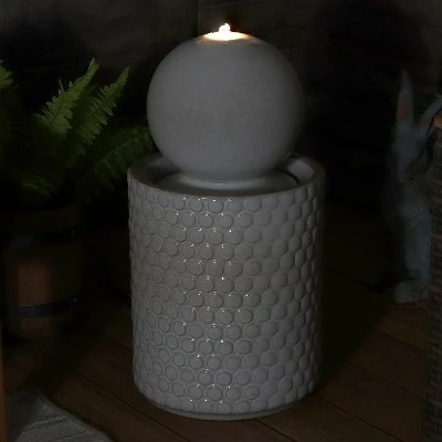 Best deal 😀 Sunnydaze Decor Sunnydaze Modern Orb on Circle-Pattern Base Ceramic Outdoor Fountain with LED Lights, Gray 😀 9 Best deal 😀 Sunnydaze Decor Sunnydaze Modern Orb on Circle-Pattern Base Ceramic Outdoor Fountain with LED Lights, Gray 😀 - Image 7