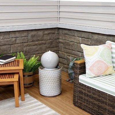 Best deal 😀 Sunnydaze Decor Sunnydaze Modern Orb on Circle-Pattern Base Ceramic Outdoor Fountain with LED Lights, Gray 😀 10 Best deal 😀 Sunnydaze Decor Sunnydaze Modern Orb on Circle-Pattern Base Ceramic Outdoor Fountain with LED Lights, Gray 😀 - Image 8