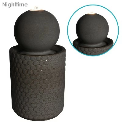 Best deal 😀 Sunnydaze Decor Sunnydaze Modern Orb on Circle-Pattern Base Ceramic Outdoor Fountain with LED Lights, Gray 😀 11 Best deal 😀 Sunnydaze Decor Sunnydaze Modern Orb on Circle-Pattern Base Ceramic Outdoor Fountain with LED Lights, Gray 😀 - Image 9