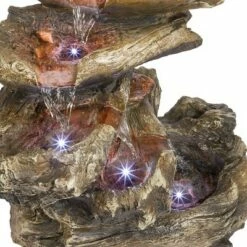 Wholesale 🔔 Alpine Corporation Alpine 22" Rainforest Five Tier Fountain with LED Lights Gray 🤩 -Garden Decor Shop unnamed file 6630
