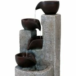 Coupon 🌟 Sunnydaze Decor Sunnydaze Outdoor Polyresin Solar Powered Aged Tiered Vessels Water Fountain with Battery Backup - 29" 🎉 -Garden Decor Shop unnamed file 6634