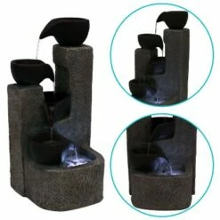 Coupon 🌟 Sunnydaze Decor Sunnydaze Outdoor Polyresin Solar Powered Aged Tiered Vessels Water Fountain with Battery Backup - 29" 🎉 -Garden Decor Shop unnamed file 6639