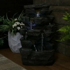 Best deal 👍 Sunnydaze Decor Sunnydaze 24"H Electric Polyresin Grotto Falls Outdoor Water Fountain with LED Lights 💯 -Garden Decor Shop unnamed file 6648