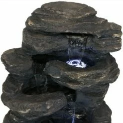 Best deal 😀 Sunnydaze Decor Sunnydaze 24"H Electric Polystone Rock Falls Waterfall Outdoor Water Fountain with LED Lights 🎉 -Garden Decor Shop unnamed file 6678