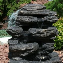 Best deal 😀 Sunnydaze Decor Sunnydaze 24"H Electric Polystone Rock Falls Waterfall Outdoor Water Fountain with LED Lights 🎉 -Garden Decor Shop unnamed file 6682