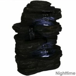 Best deal 😀 Sunnydaze Decor Sunnydaze 24"H Electric Polystone Rock Falls Waterfall Outdoor Water Fountain with LED Lights 🎉 -Garden Decor Shop unnamed file 6683