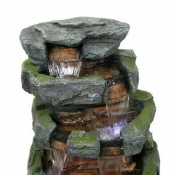 New ✨ Sunnydaze Decor Sunnydaze 24"H Electric Polyresin and Fiberglass Tiered Stone Waterfall Outdoor Water Fountain with LED Lights 💯 -Garden Decor Shop unnamed file 6686