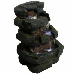 New ✨ Sunnydaze Decor Sunnydaze 24"H Electric Polyresin and Fiberglass Tiered Stone Waterfall Outdoor Water Fountain with LED Lights 💯 -Garden Decor Shop unnamed file 6690