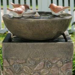 Brand new ⭐ Sunnydaze Decor Sunnydaze 25"H Electric Polyresin Three Bathing Birds Outdoor Water Fountain with LED Light 🔥 -Garden Decor Shop unnamed file 6699