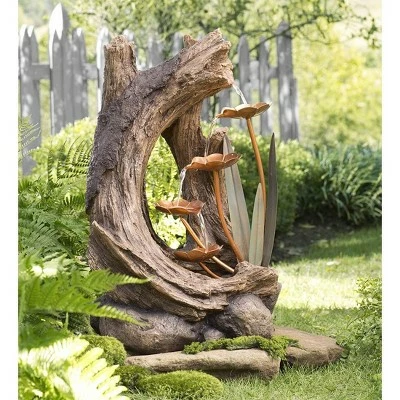 Buy 🔥 Wind & Weather Realistic Indoor/Outdoor Woodland Stump Fountain with Metal Lily Pads 💯 3 Buy 🔥 Wind & Weather Realistic Indoor/Outdoor Woodland Stump Fountain with Metal Lily Pads 💯