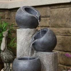 Best Sale ✨ Sunnydaze Decor Sunnydaze Outdoor Solar Powered Polyresin Tiered Cascading Cups Water Fountain with Battery Backup - 29" 🔔 -Garden Decor Shop unnamed file 6738