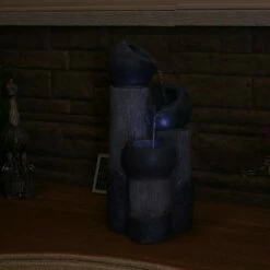 Best Sale ✨ Sunnydaze Decor Sunnydaze Outdoor Solar Powered Polyresin Tiered Cascading Cups Water Fountain with Battery Backup - 29" 🔔 -Garden Decor Shop unnamed file 6739