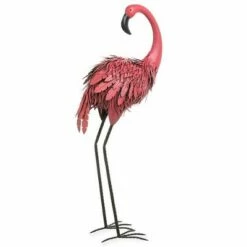 Best Sale 🎉 Wind & Weather Fancy-Feathered Indoor/Outdoor Metal Looking Forward Flamingo 🌟 -Garden Decor Shop unnamed file 675