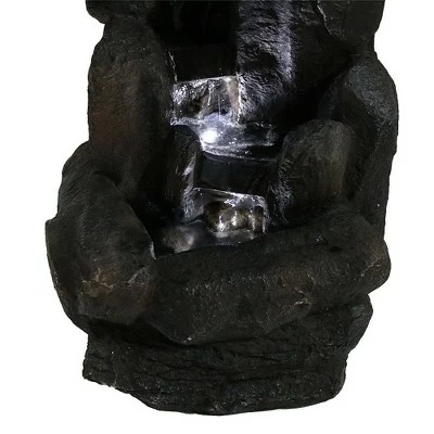 Discount ✨ Sunnydaze Decor Sunnydaze Outdoor Solar Powered Rock Falls Water Fountain with Battery Backup, Submersible Pump, and LED Lights - 22" ❤️ 3 Discount ✨ Sunnydaze Decor Sunnydaze Outdoor Solar Powered Rock Falls Water Fountain with Battery Backup, Submersible Pump, and LED Lights - 22" ❤️
