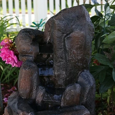 Discount ✨ Sunnydaze Decor Sunnydaze Outdoor Solar Powered Rock Falls Water Fountain with Battery Backup, Submersible Pump, and LED Lights - 22" ❤️ 8 Discount ✨ Sunnydaze Decor Sunnydaze Outdoor Solar Powered Rock Falls Water Fountain with Battery Backup, Submersible Pump, and LED Lights - 22" ❤️ - Image 6