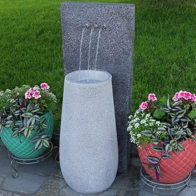 Best deal ⭐ Sunnydaze Decor Sunnydaze 35"H Electric Polyresin Three Stream Monterno Outdoor Water Fountain with LED Light ✨ 4 Best deal ⭐ Sunnydaze Decor Sunnydaze 35"H Electric Polyresin Three Stream Monterno Outdoor Water Fountain with LED Light ✨ - Image 2