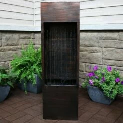 Flash Sale 🔔 Sunnydaze Decor Sunnydaze 39"H Electric Metal Tranquil Rain Shower Outdoor water Fountain 😀 -Garden Decor Shop unnamed file 6773
