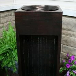 Flash Sale 🔔 Sunnydaze Decor Sunnydaze 39"H Electric Metal Tranquil Rain Shower Outdoor water Fountain 😀 -Garden Decor Shop unnamed file 6774