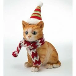 Top 10 😉 Plow & Hearth Holiday Kitten Statue with Hat and Scarf 😀 -Garden Decor Shop unnamed file 678
