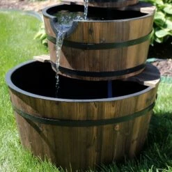Best deal 👍 Sunnydaze Decor Sunnydaze 30"H Electric Wood Rustic Farmhouse Style 3-Tier Barrel Outdoor Water Fountain 🤩 -Garden Decor Shop unnamed file 6782