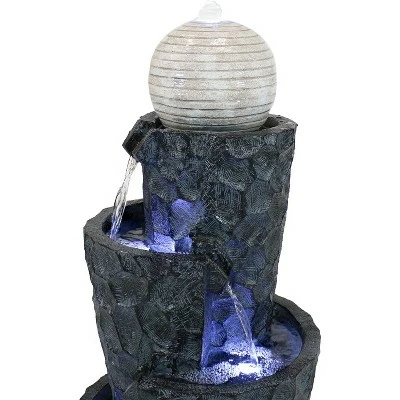 Hot Sale ๐ Sunnydaze Decor Sunnydaze 32"H Electric Polyresin Hewn Spiral Tower Outdoor Water Fountain with LED Lights ๐ 5 Hot Sale ๐ Sunnydaze Decor Sunnydaze 32"H Electric Polyresin Hewn Spiral Tower Outdoor Water Fountain with LED Lights ๐ - Image 3