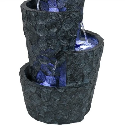 Hot Sale ๐ Sunnydaze Decor Sunnydaze 32"H Electric Polyresin Hewn Spiral Tower Outdoor Water Fountain with LED Lights ๐ 6 Hot Sale ๐ Sunnydaze Decor Sunnydaze 32"H Electric Polyresin Hewn Spiral Tower Outdoor Water Fountain with LED Lights ๐ - Image 4