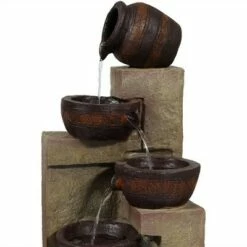 Discount ⌛ Sunnydaze Decor Sunnydaze Outdoor Solar Powered Cascading Terra Bowls Water Fountain with Battery Backup and LED Light - 30" 💯 -Garden Decor Shop unnamed file 6798