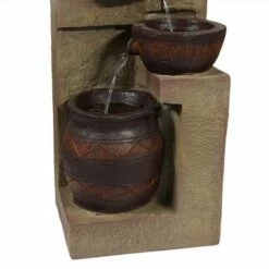 Discount ⌛ Sunnydaze Decor Sunnydaze Outdoor Solar Powered Cascading Terra Bowls Water Fountain with Battery Backup and LED Light - 30" 💯 -Garden Decor Shop unnamed file 6799