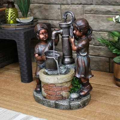 Coupon ✨ Sunnydaze Decor Sunnydaze 24"H Electric Polyresin Jack and Jill at Farmhouse Pump and Well Outdoor Water Fountain 😍 3 Coupon ✨ Sunnydaze Decor Sunnydaze 24"H Electric Polyresin Jack and Jill at Farmhouse Pump and Well Outdoor Water Fountain 😍