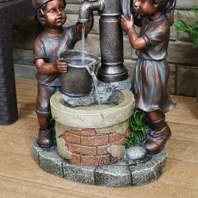Coupon ✨ Sunnydaze Decor Sunnydaze 24"H Electric Polyresin Jack and Jill at Farmhouse Pump and Well Outdoor Water Fountain 😍 8 Coupon ✨ Sunnydaze Decor Sunnydaze 24"H Electric Polyresin Jack and Jill at Farmhouse Pump and Well Outdoor Water Fountain 😍 - Image 6
