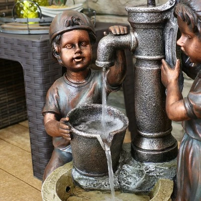 Coupon ✨ Sunnydaze Decor Sunnydaze 24"H Electric Polyresin Jack and Jill at Farmhouse Pump and Well Outdoor Water Fountain 😍 9 Coupon ✨ Sunnydaze Decor Sunnydaze 24"H Electric Polyresin Jack and Jill at Farmhouse Pump and Well Outdoor Water Fountain 😍 - Image 7