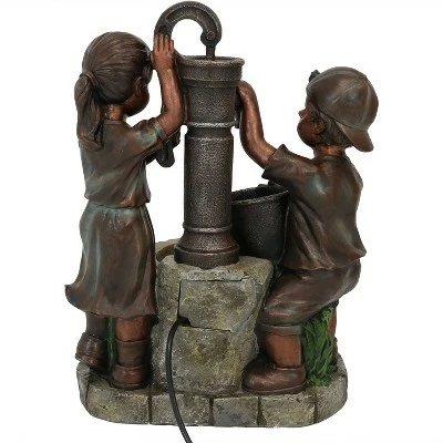 Coupon ✨ Sunnydaze Decor Sunnydaze 24"H Electric Polyresin Jack and Jill at Farmhouse Pump and Well Outdoor Water Fountain 😍 11 Coupon ✨ Sunnydaze Decor Sunnydaze 24"H Electric Polyresin Jack and Jill at Farmhouse Pump and Well Outdoor Water Fountain 😍 - Image 9