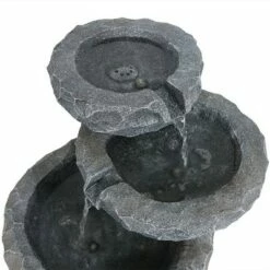 Promo 😍 Sunnydaze Decor Sunnydaze Outdoor 3-Tier Chiseled Basin Solar Powered Water Fountain with Battery Backup and Submersible Pump - 22" ✔️ -Garden Decor Shop unnamed file 6828