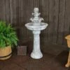 Outlet ❤️ Sunnydaze Decor Sunnydaze Outdoor Solar Powered Ornate Elegance Tiered Water Fountain with Battery Backup and LED Light - 41" - White Finish 🌟 -Garden Decor Shop unnamed file 6853
