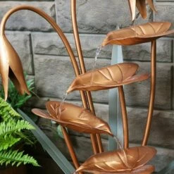 Cheapest ✔️ Sunnydaze Decor Sunnydaze 34"H Electric Copper Flower Petals with 5-Tier Leaves Outdoor Water Fountain 👍 -Garden Decor Shop unnamed file 6879