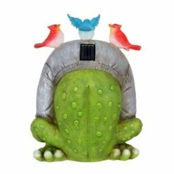 Best reviews of 🔔 10" Solar Welcome Frog With Birds Resin Statue Gray - Exhart ✨ -Garden Decor Shop unnamed file 688