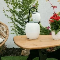 New 🔔 Alpine Corporation Alpine 19" Barrels and Facet Tabletop Fountain White 🛒