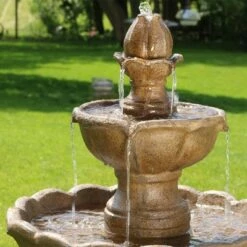 Discount 😍 Sunnydaze Decor Sunnydaze 38"H Electric Resin 2-Tier Blooming Flower Outdoor Water Feature 🎁 -Garden Decor Shop unnamed file 6922