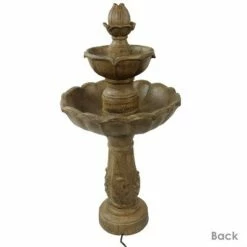 Discount 😍 Sunnydaze Decor Sunnydaze 38"H Electric Resin 2-Tier Blooming Flower Outdoor Water Feature 🎁 -Garden Decor Shop unnamed file 6924
