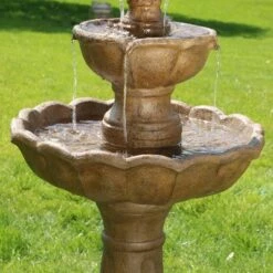Discount 😍 Sunnydaze Decor Sunnydaze 38"H Electric Resin 2-Tier Blooming Flower Outdoor Water Feature 🎁 -Garden Decor Shop unnamed file 6925