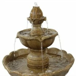 Discount 😍 Sunnydaze Decor Sunnydaze 38"H Electric Resin 2-Tier Blooming Flower Outdoor Water Feature 🎁 -Garden Decor Shop unnamed file 6926