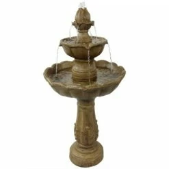 Discount 😍 Sunnydaze Decor Sunnydaze 38"H Electric Resin 2-Tier Blooming Flower Outdoor Water Feature 🎁 -Garden Decor Shop unnamed file 6927