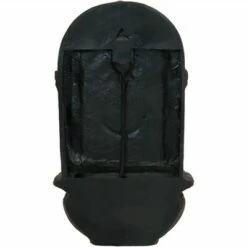 Outlet 😀 Sunnydaze Decor Sunnydaze 27"H Electric Polystone Florence Outdoor Wall-Mount Water Fountain, Iron Finish 😉 -Garden Decor Shop unnamed file 6933