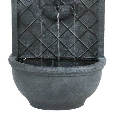 Cheap 👍 Sunnydaze Decor Sunnydaze 26"H Solar-Powered with Battery Pack Polystone Messina Outdoor Wall-Mount Water Fountain, Lead Finish 🎁 5 Cheap 👍 Sunnydaze Decor Sunnydaze 26"H Solar-Powered with Battery Pack Polystone Messina Outdoor Wall-Mount Water Fountain, Lead Finish 🎁 - Image 3
