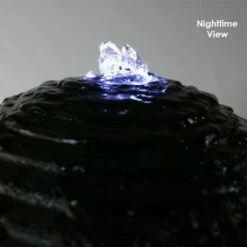 Cheapest 🥰 Sunnydaze Decor Sunnydaze Outdoor Polyresin Solar Powered Pedestal and Ball Modern Water Fountain with LED Lights - 31" 🤩