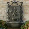 Buy 🎁 Sunnydaze Decor Sunnydaze 33"H Electric Polystone French Lily Design Outdoor Wall-Mount Water Fountain, Florentine Stone Finish 😍 -Garden Decor Shop unnamed file 6958