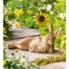 Hot Sale 🤩 Wind & Weather Mama and Baby Bunny Lounging with a Sunflower Sculpture 🌟 -Garden Decor Shop unnamed file 696