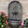 New 🥰 Sunnydaze Decor Sunnydaze 26"H Solar-Powered with Battery Pack Polystone Messina Outdoor Wall-Mount Water Fountain, Florentine Stone Finish 👏 -Garden Decor Shop unnamed file 6979