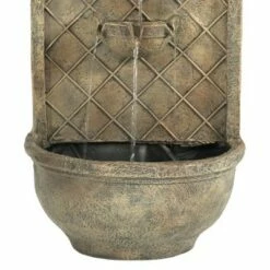 New 🥰 Sunnydaze Decor Sunnydaze 26"H Solar-Powered with Battery Pack Polystone Messina Outdoor Wall-Mount Water Fountain, Florentine Stone Finish 👏 -Garden Decor Shop unnamed file 6981
