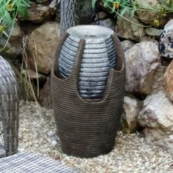 Outlet 🤩 Sunnydaze Decor Sunnydaze Outdoor Polyresin Solar Powered Bubbling Pot with Silver Accents Water Fountain with LED Light - 22" 😉 -Garden Decor Shop unnamed file 6992